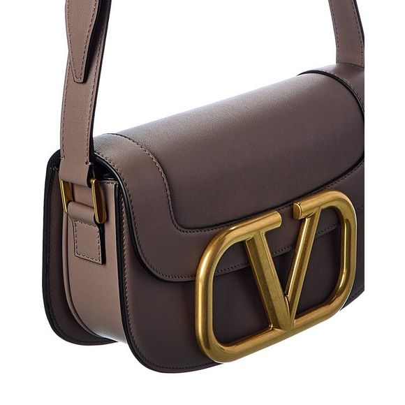 Valentino Supervee Leather Shoulder Bag, Grey - Picture 3 of 5